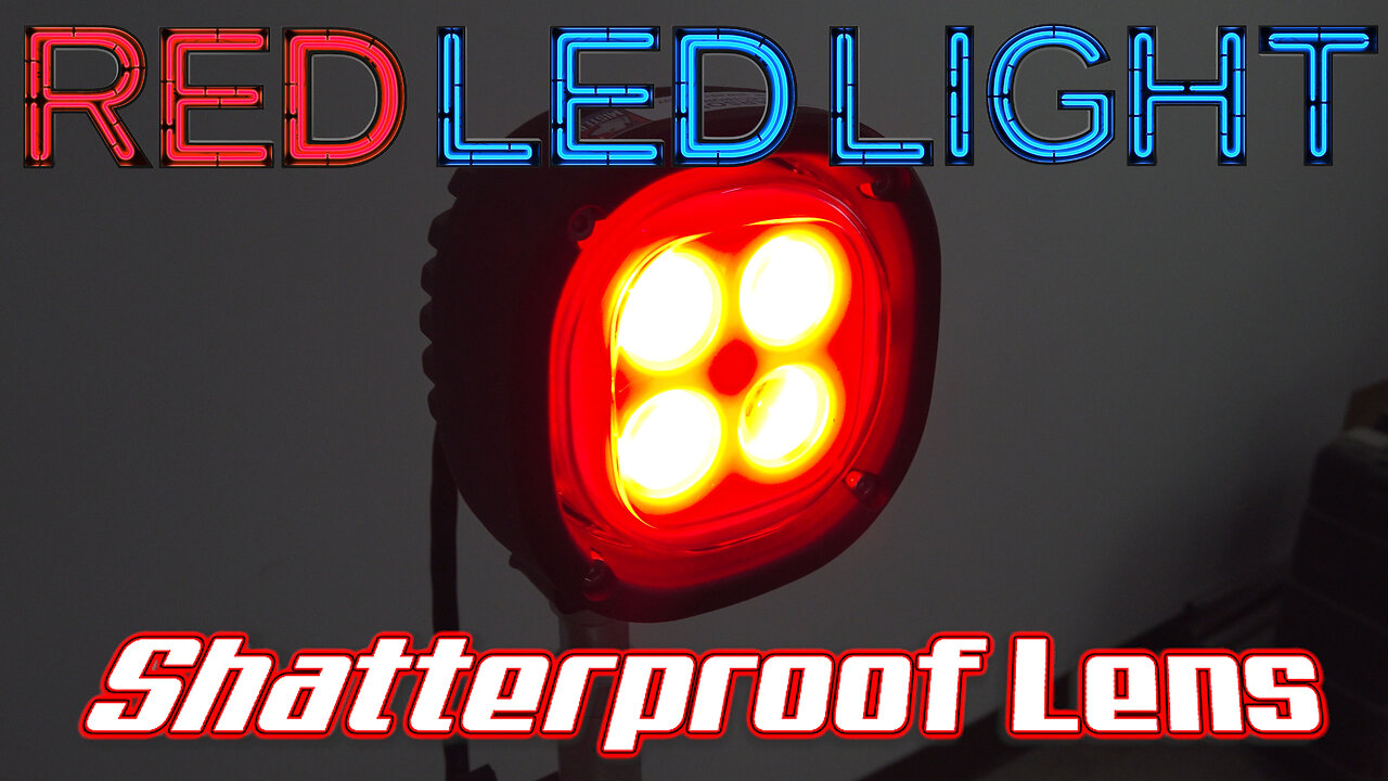 Red LED Spotlight on Aluminum Tripod with Shatterproof Lens