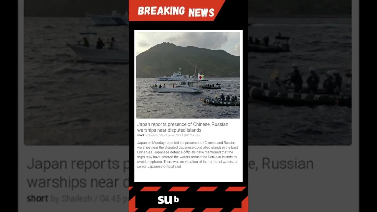 Japan reports presence of Chinese, Russian warships near disputed islands #shorts #news