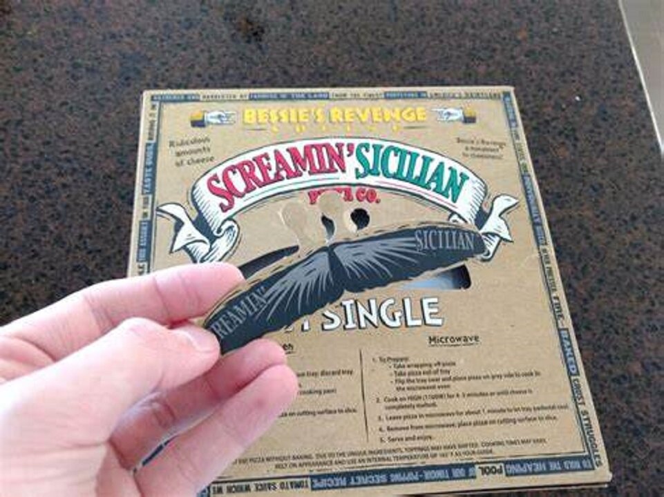 Pizza Box Mustache