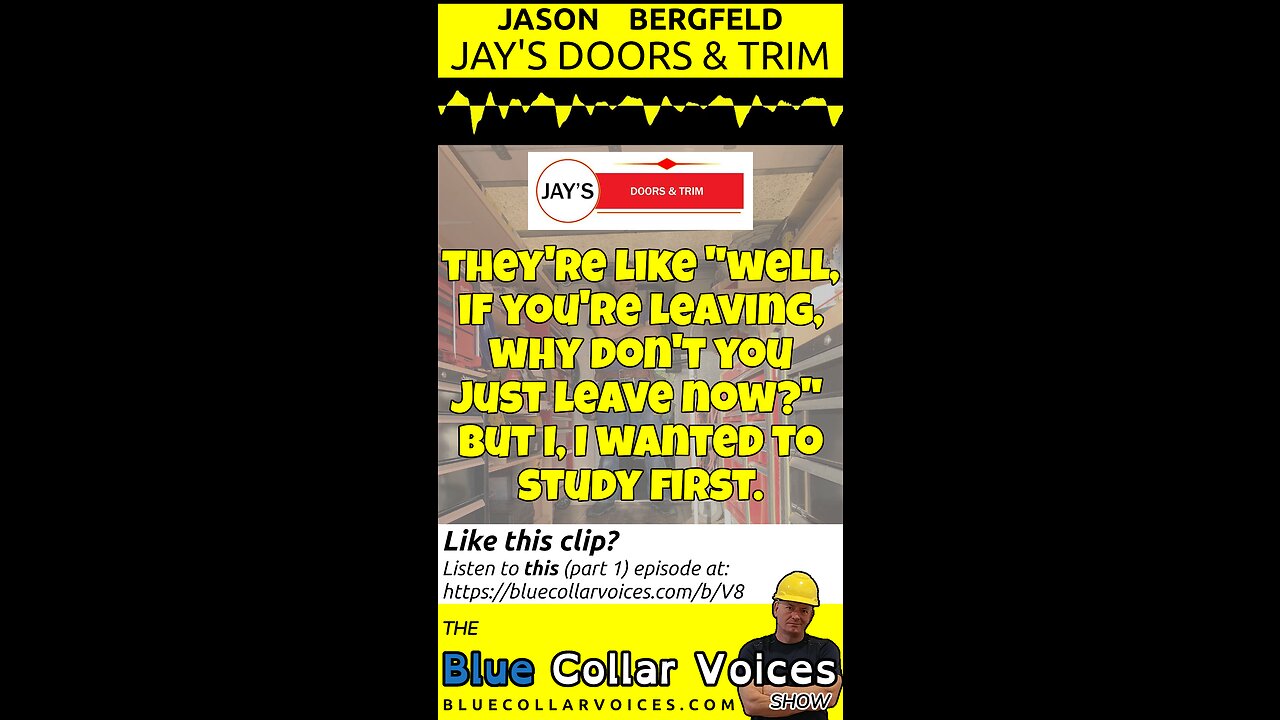 Jason Bergfeld snippet from Blue Collar Voices podcast