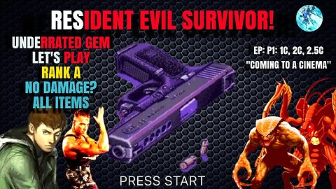 LET'S PLAY RESIDENT EVIL SURVIVOR PATH C P1 COMING TO A CINEMA FT VAN - DAMME 4K 60FPS #gaming