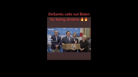 DeSantis calls out Biden for being divisive 🔥🔥