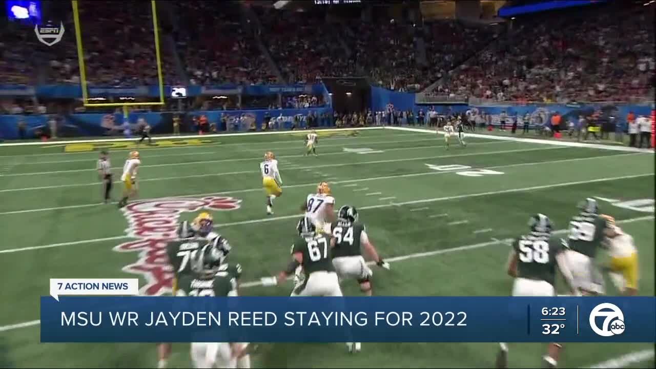 Michigan State WR Jayden Reed staying for senior season in 2022