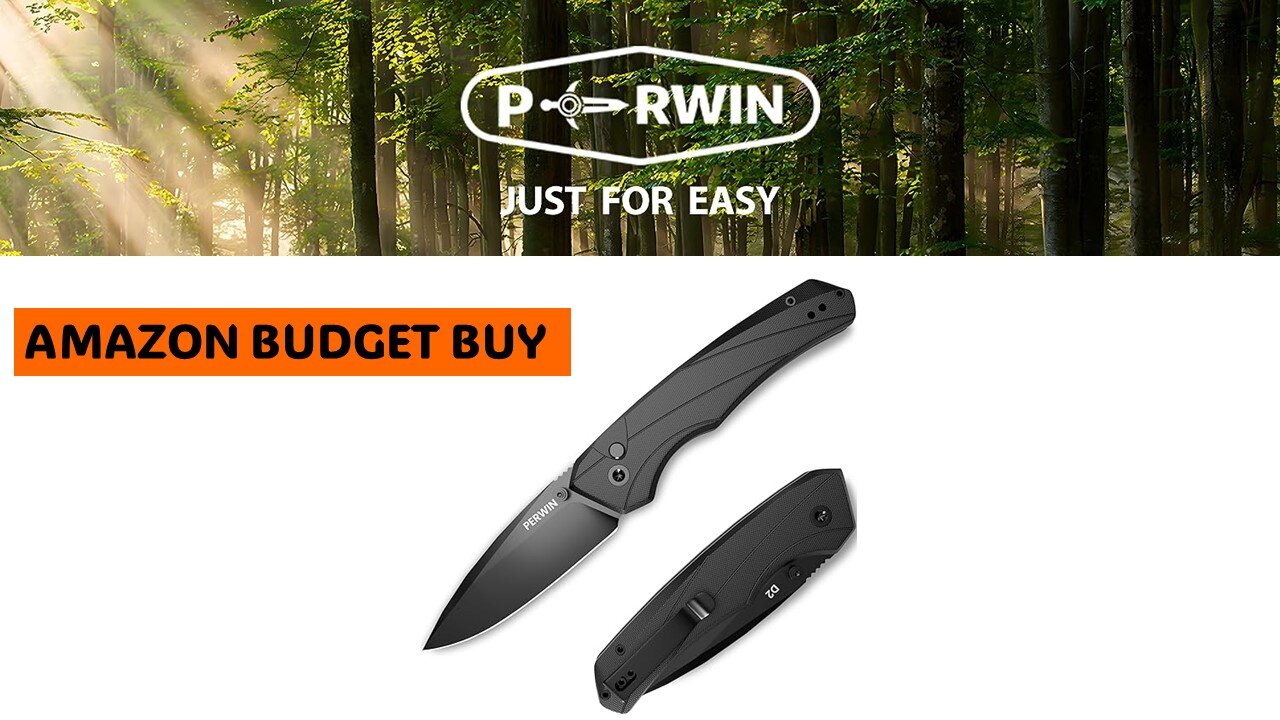 PERWIN Pocket Knife - Folding Knife Button Lock