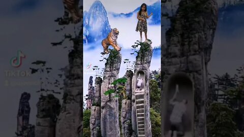 Chie Anne on top of the Hill Rock