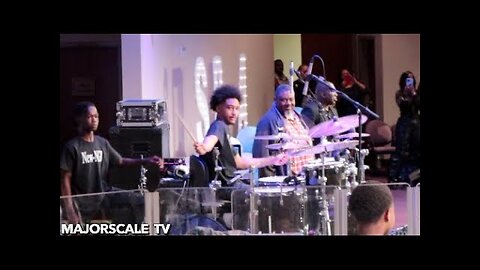 The Next Generation Band Feat.... Marcus Mickles 🥁 on drums #AllInHisHands #STL 🔥🎸🎹🥁