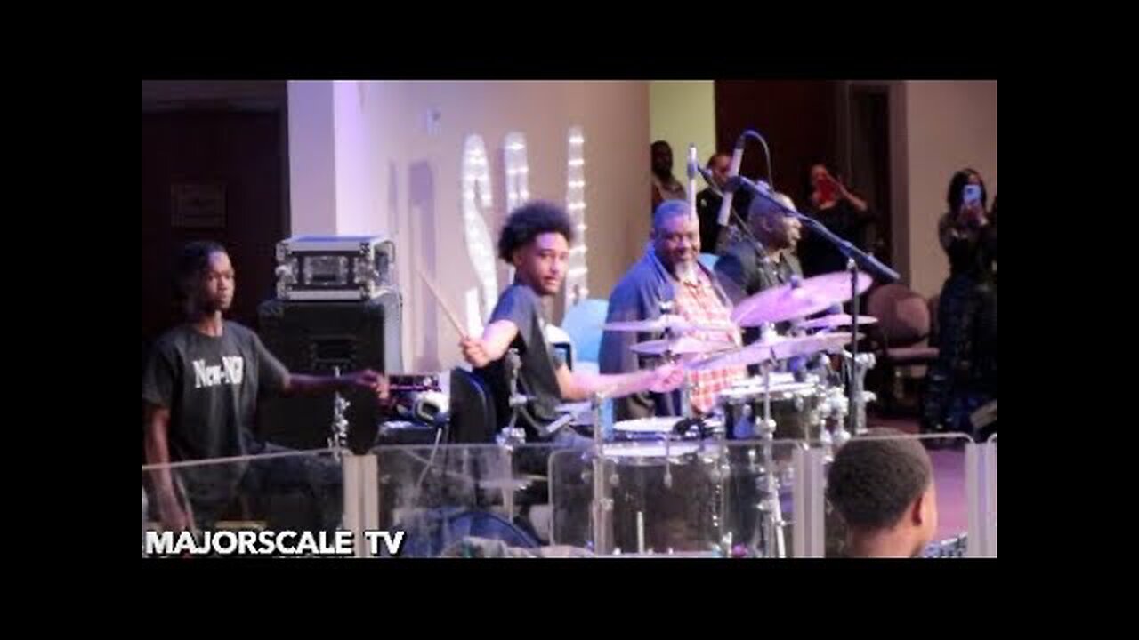 The Next Generation Band Feat.... Marcus Mickles 🥁 on drums #AllInHisHands #STL 🔥🎸🎹🥁