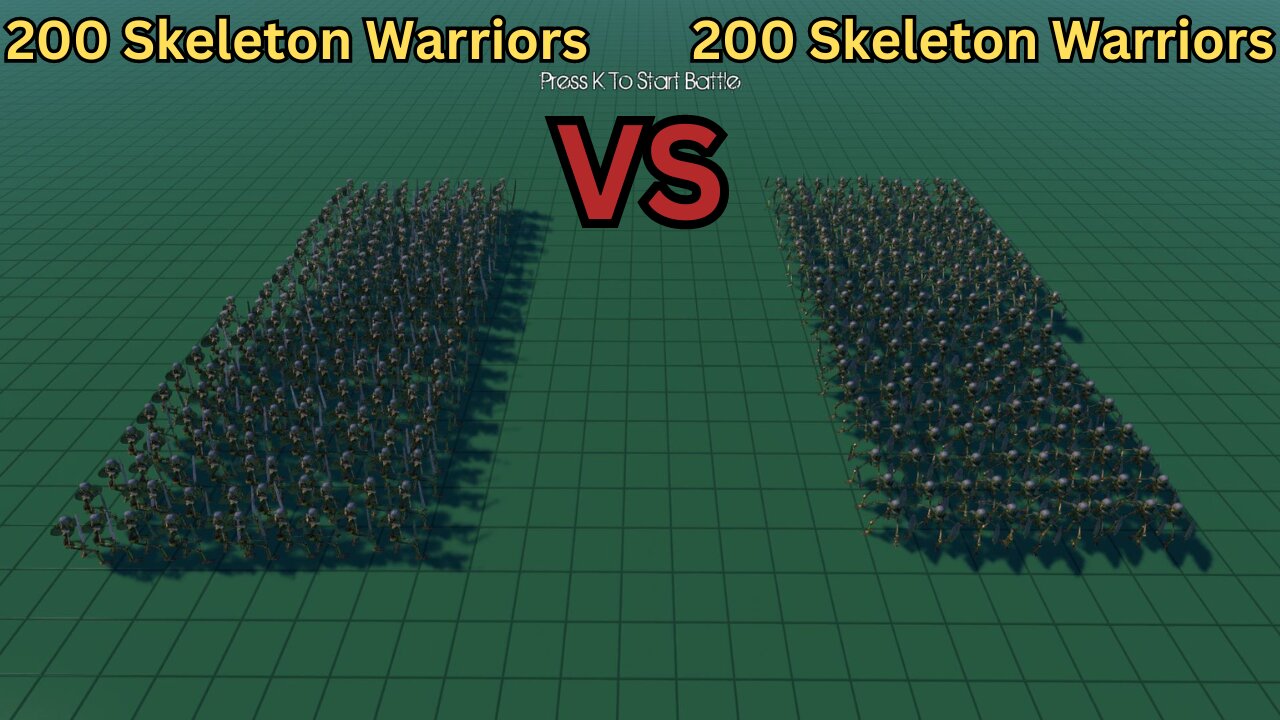 200 Skeleton Warriors Versus 200 Skeleton Warriors || Ultimate Epic Battle Simulator