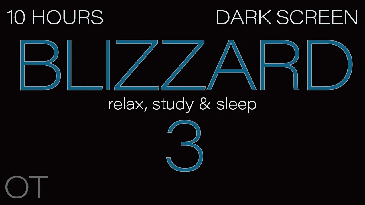 BLIZZARD| Howling Wind & Blowing Snow Sounds for Sleeping| Relaxing| Studying| DARK BLACK SCREEN V3