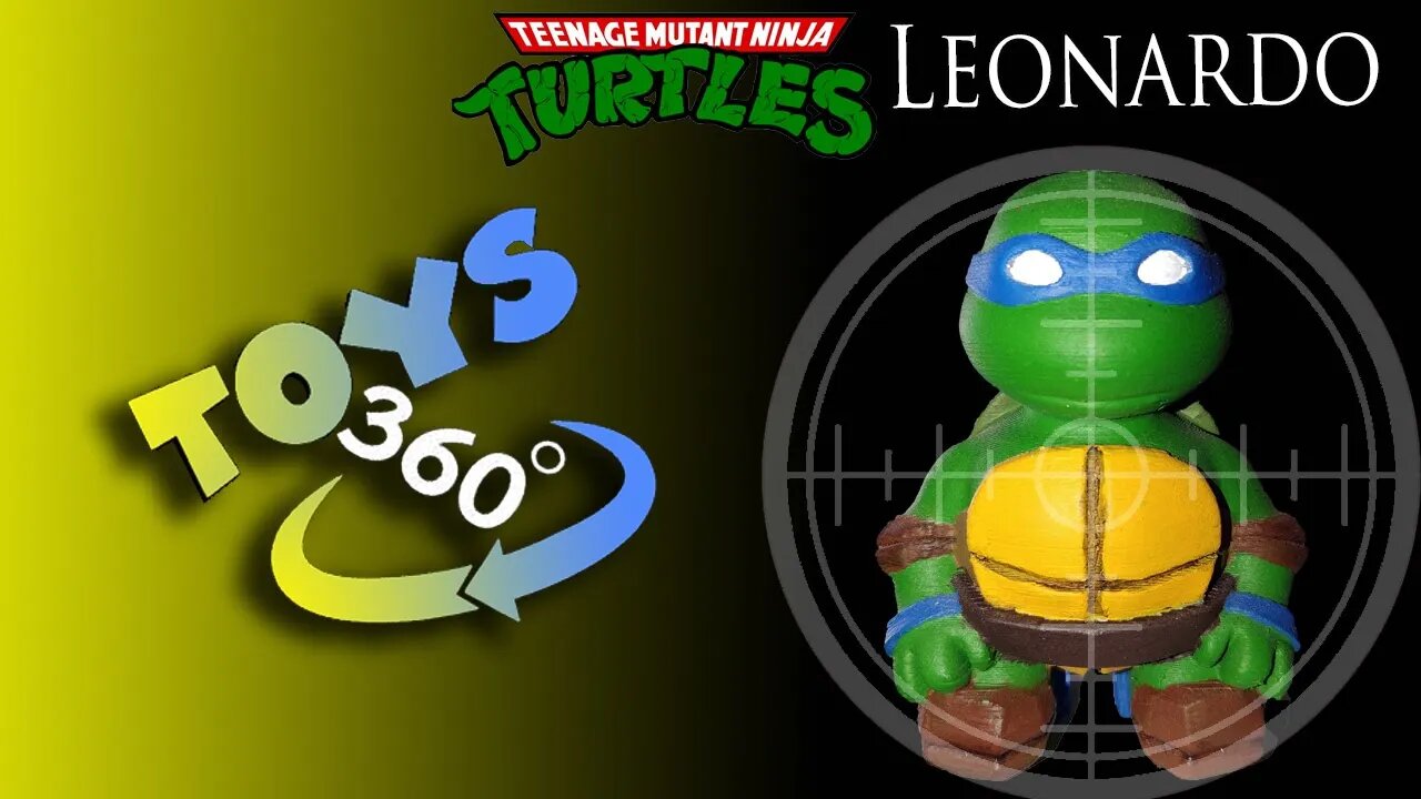 Tartarugas Ninja - Leonardo - Impressão 3D e pintada a mão #shorts