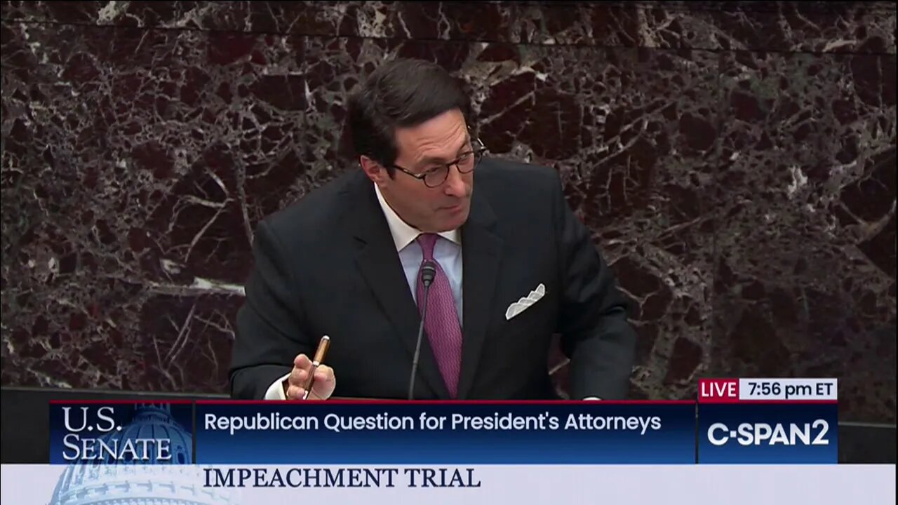 Senators Lankford & Sullivan submit a question to White House Counsel during impeachment trial