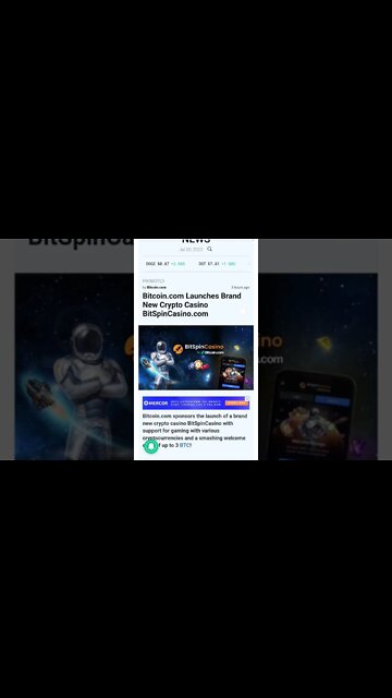 Bitcoin com Launches Brand New Crypto Casino BitSpin Casino #cryptomash #cryptonews #AnsirAli