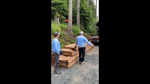 Building a wood deck for our friends at University of British Columbia Loon Lake Retreat