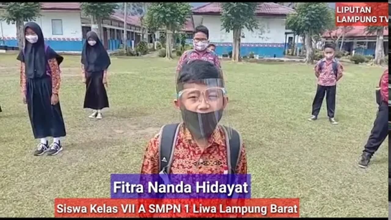 SMP Negeri 1 Liwa Lampung Barat mulai KBM Tatap Muka dengan Protokol Kesehatan Pencegahan Covid-19