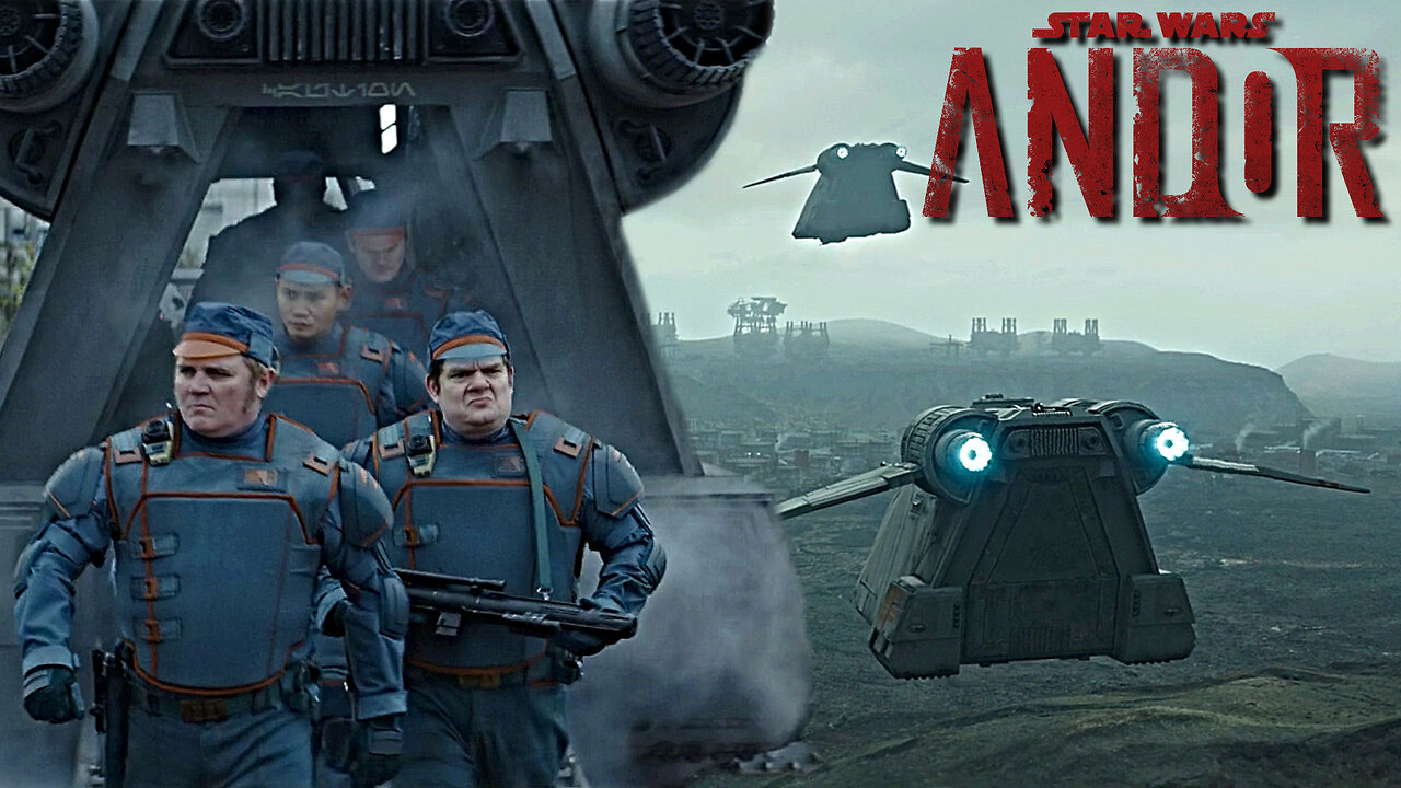 Full EDITED Imperial Police Gunships Arrive To Ferrix Scene - Star Wars | Andor