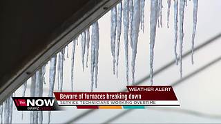Service technicians working overtime to keep furnaces going