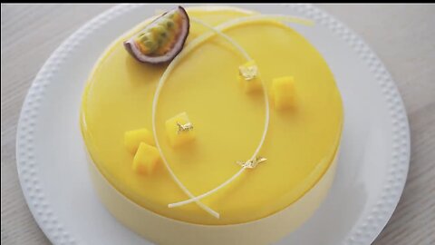 Mango Passion Fruit Mousse Cake Recipe