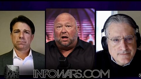 Norm Pattis and Treniss Evans with Alex Jones