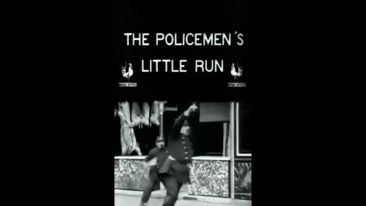 The Policemen's Little Run - Ferdinand Zecca - Black and White - Silent Film - 1907