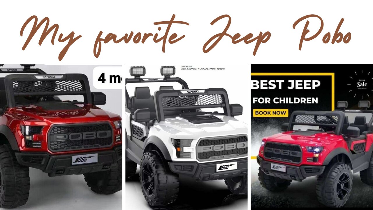 My favorite Electric Jeep | POBO Electric Jeeps for kids | Automatic Electric Jeep for kids