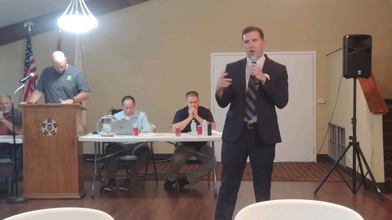 STEWART PARKS SPEAKS AT FRATERNAL ORDER OF POLICE EVENT