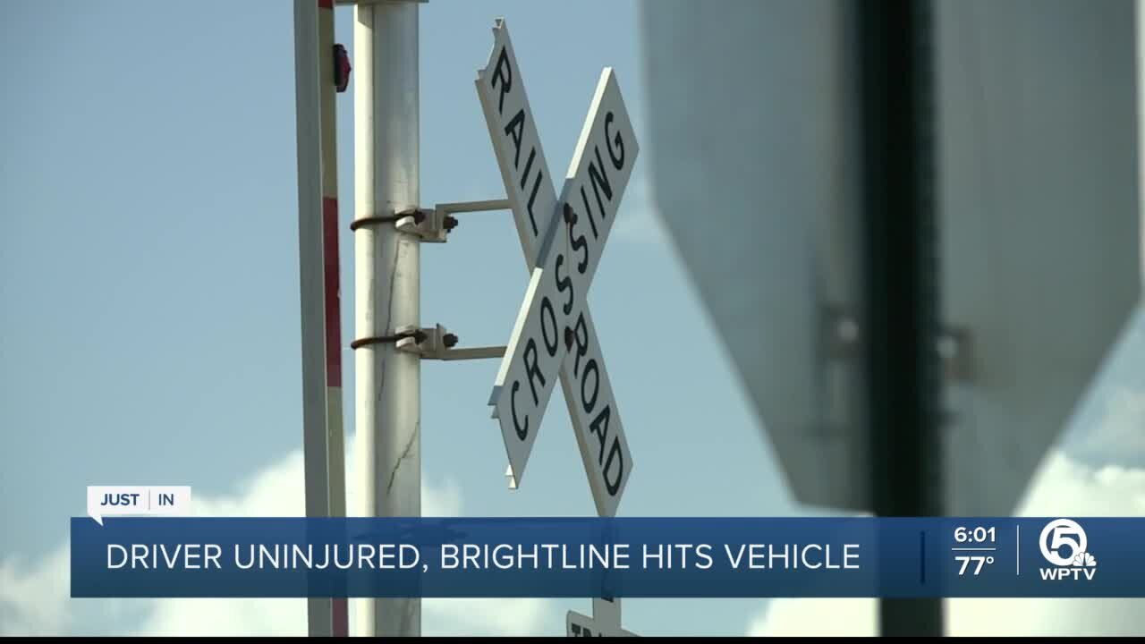Driver suffers minor injures after train hits vehicle in Lake Worth Beach