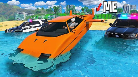 Running from Cops with Submarine Car.. GTA 5 RP