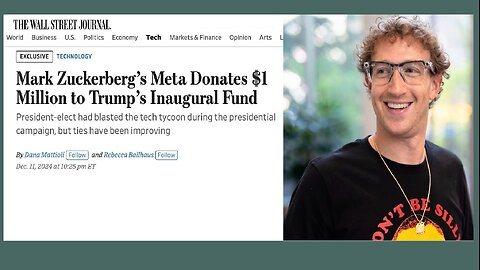 Meta Donates $1 Million to Trump’s Inaugural Fund after Mark Zuckerberg met PDJT