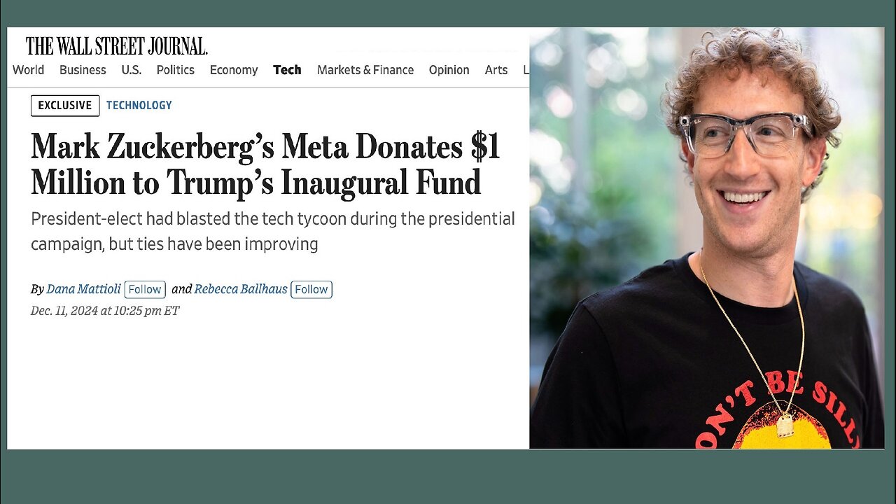 Meta Donates $1 Million to Trump’s Inaugural Fund after Mark Zuckerberg met PDJT