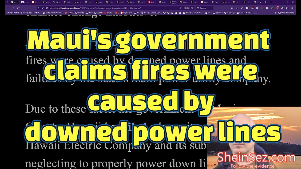 Maui government officials claim fires were caused by downed power lines-SheinSez 276