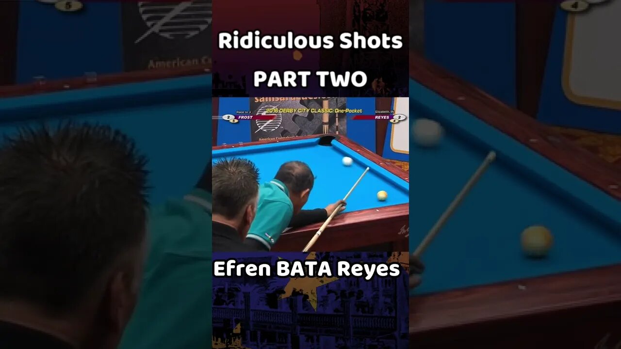 Efren "BATA" Reyes Ridiculous SHOTS | One-pocket Part 2