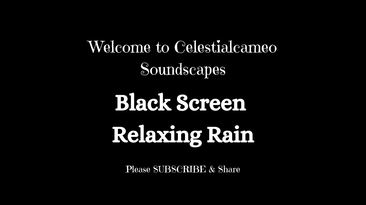 10 Hours of Black Screen Rain Nature Sounds to Fall Asleep or Study