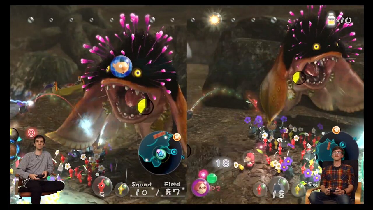 Pikmin 3 Deluxe Co-Op | Day 7 | Vehemoth Phosbat