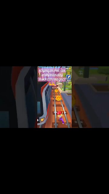 FLYING INI THE AIR PLAY SUBWAY SURF CAN MAGNET 💪💪