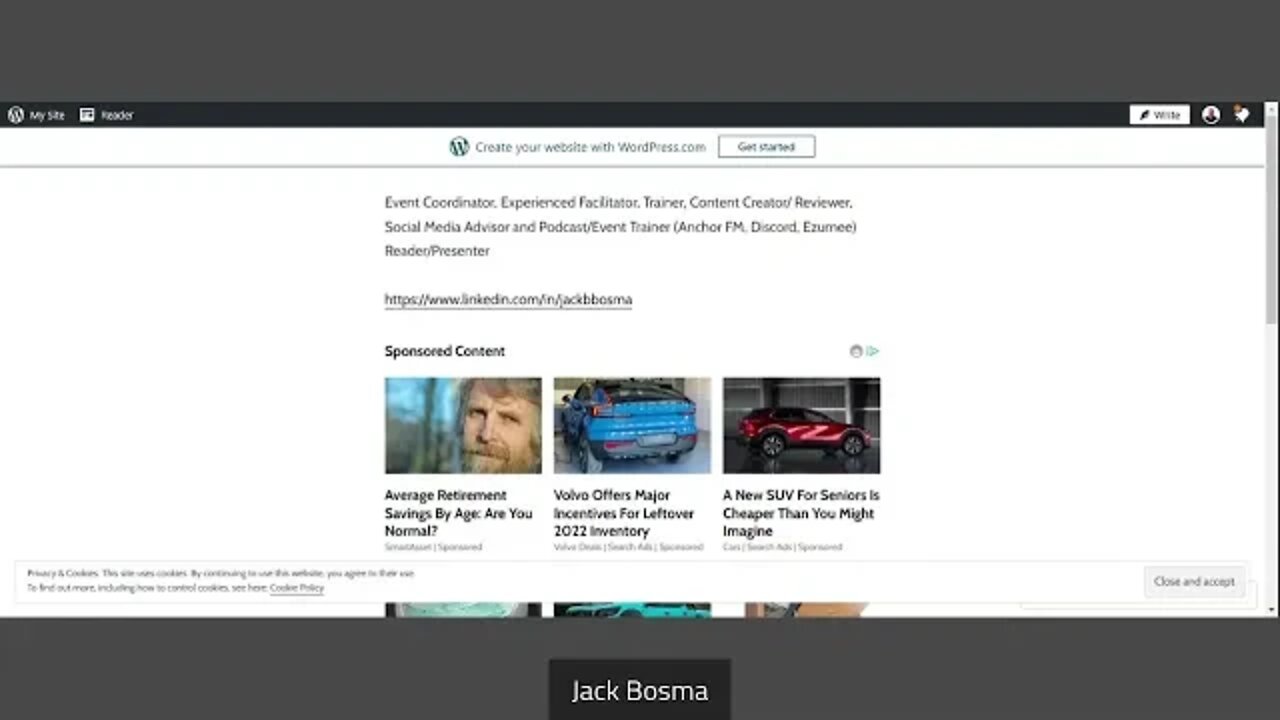 Jack Bosma Blogs On WordPress