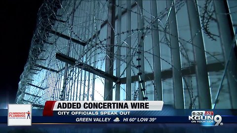 Conflict brews over added concertina wire on portions of Nogales border wall