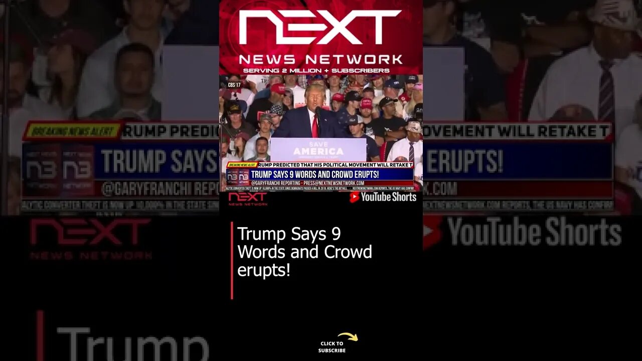 Trump Says 9 Words and Crowd erupts! #shorts