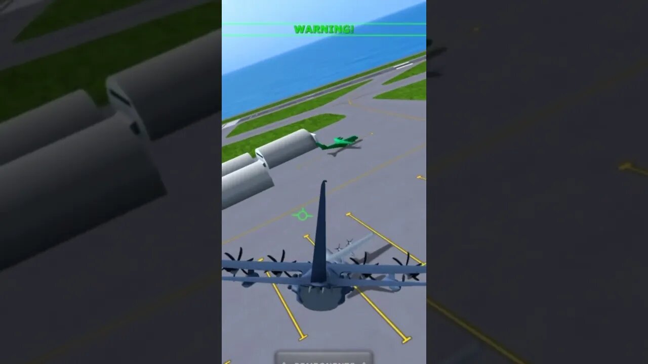 Crashing MC-130 into Vehicles | Turboprop Flight Simulator #shorts