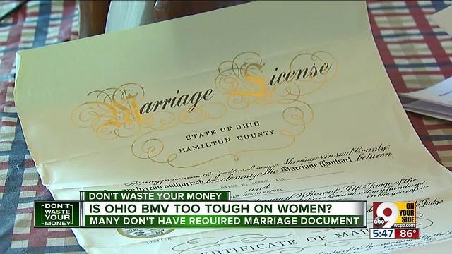 Is Ohio BMV making it ridiculously tough on women to get TSA-compliant driver's license