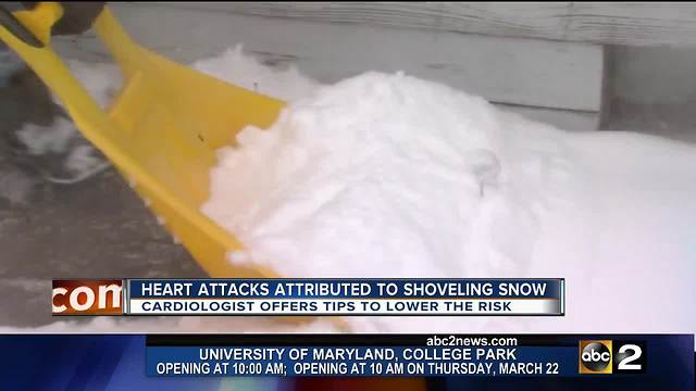 Heart attacks attributed to shoveling snow