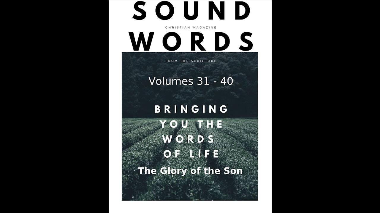 Sound Words, The Glory of the Son