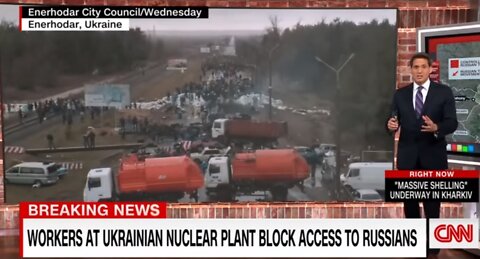 Crowd blocks Russians from nuclear power plant