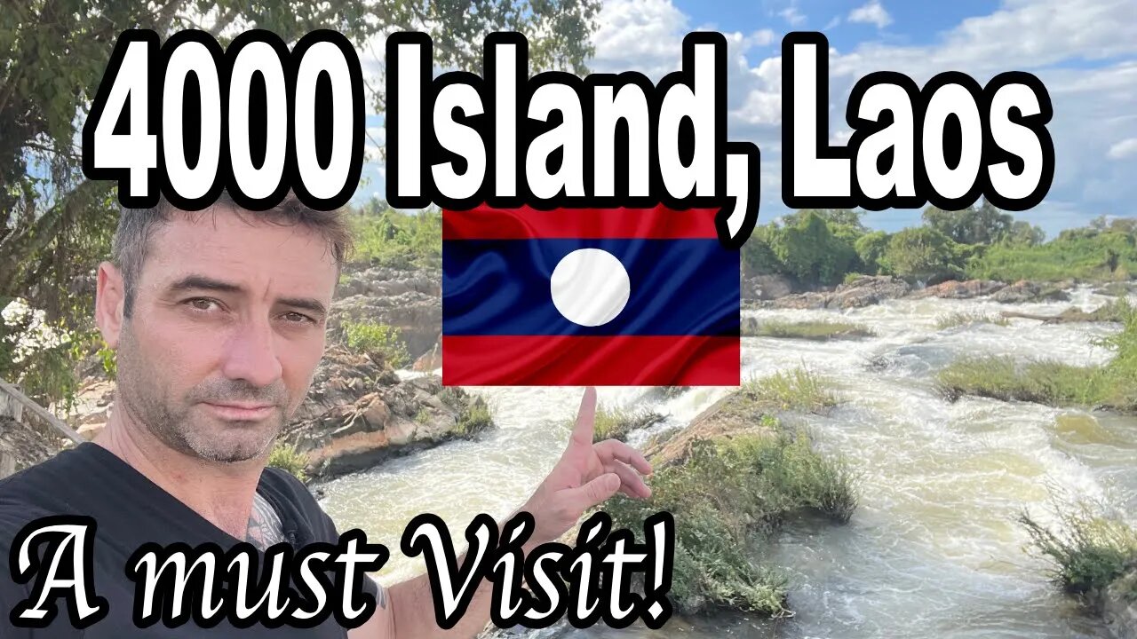 Den dat | 4K island Laos | Mekong water falls and cost of living out here is so cheap!