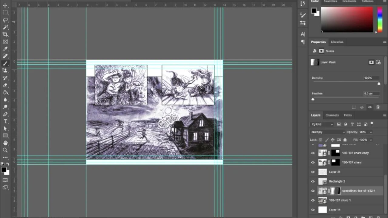 Art Timelapse: Cleaning Pages 136-137 with @Airwingmarine music