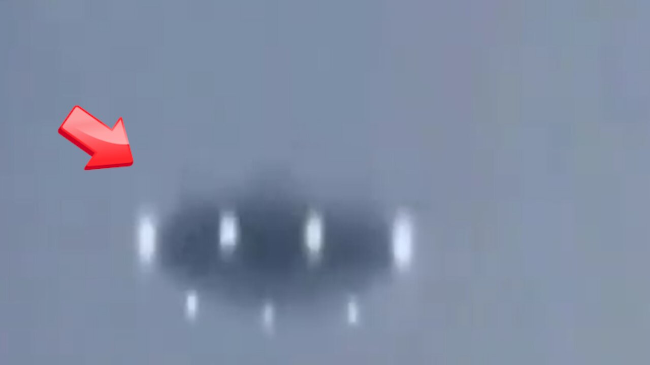 Saucer-shaped UFO warps over the facility