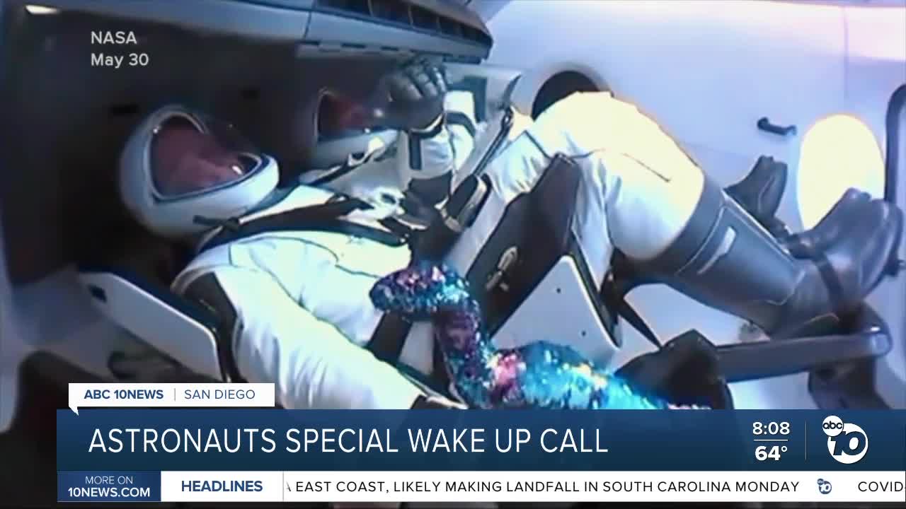 Astronauts get a special wake up call