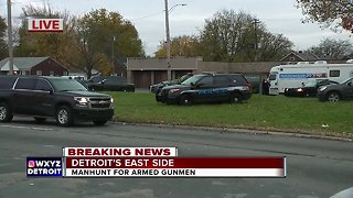 Manhunt for armed suspects on Detroit's east side