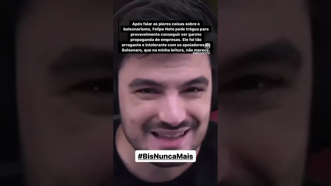 Felipe Neto pede trégua aos bolsonaristas