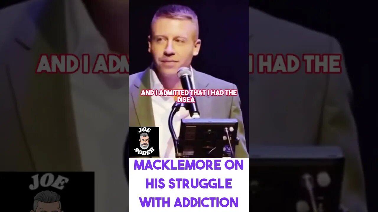 Macklemore's Speech About His Addiction 2019 #shorts