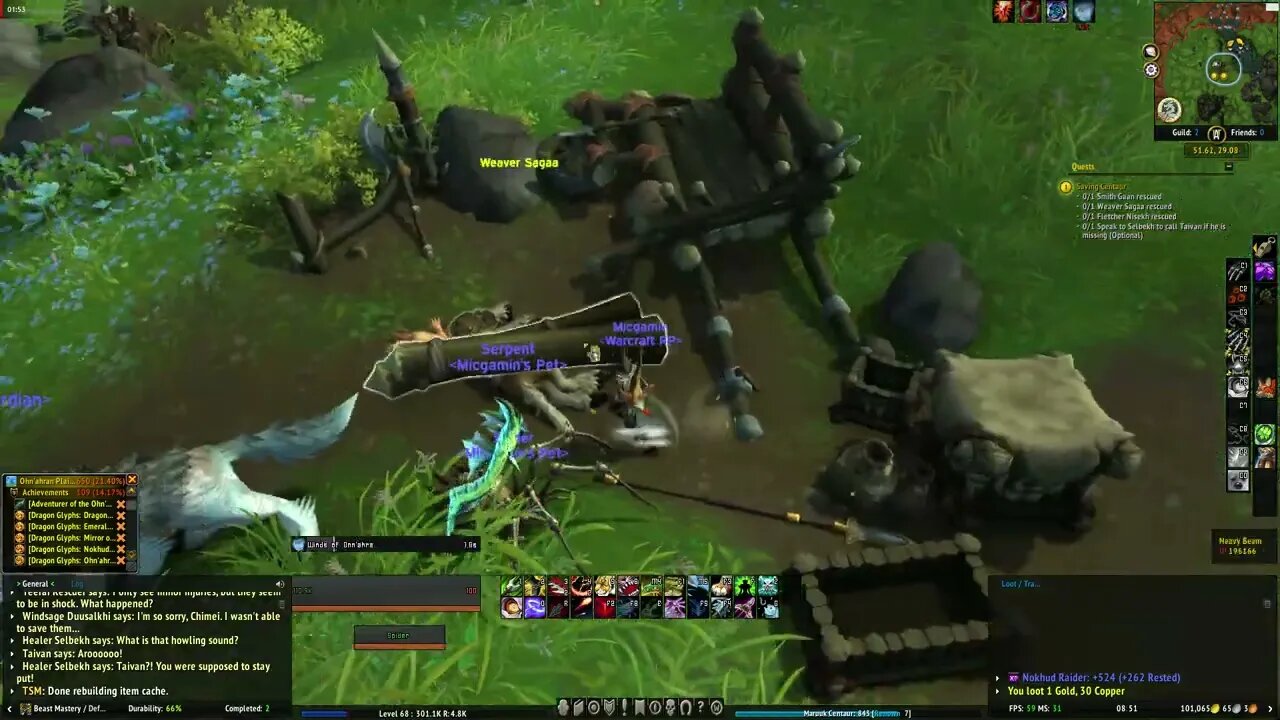 World of Warcraft Dragonflight Saving Centaur